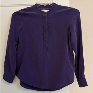 Amour Vert Lavender silk blouse